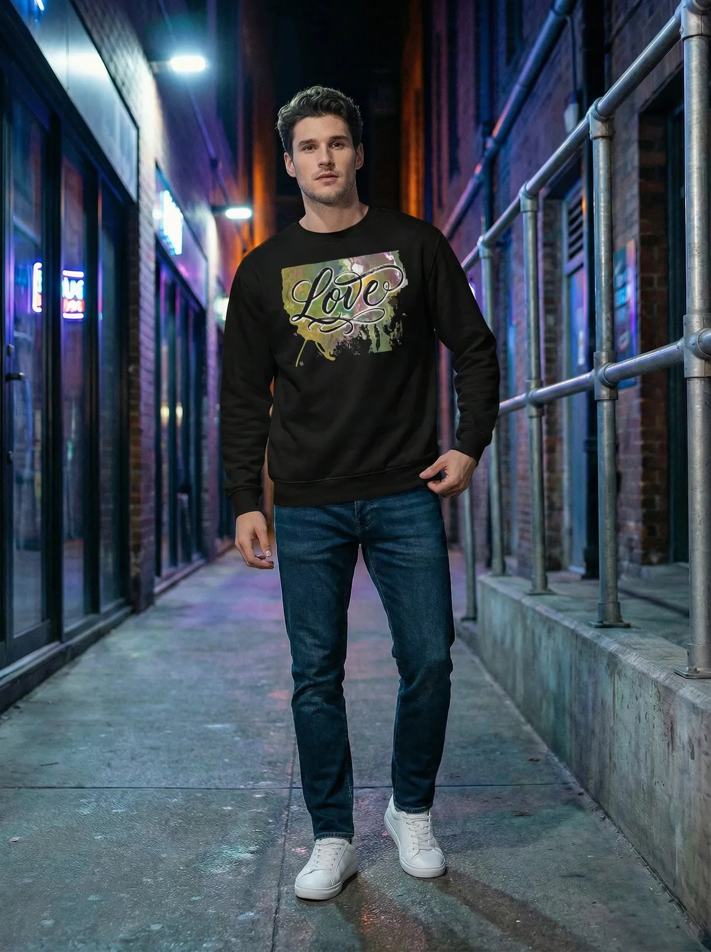 Peace T-shirt model shoot #Black