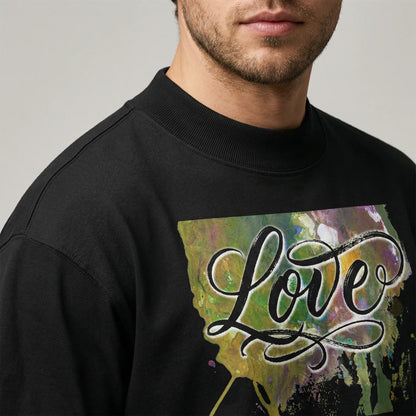 LOVE T-shirt content #Black