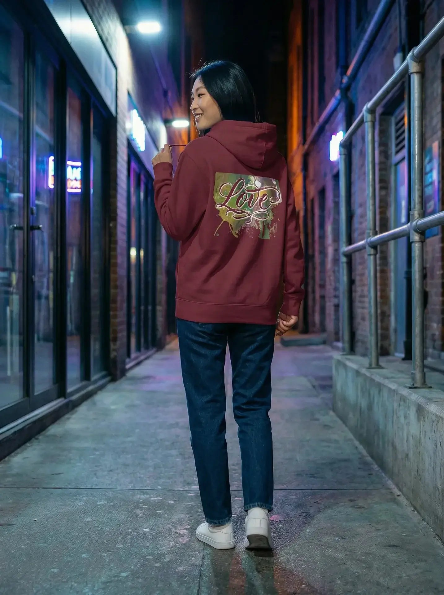 Peace T-shirt model shoot #Maroon