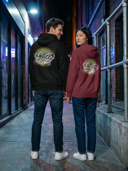 Peace MOEBEER Hoodie model shoot