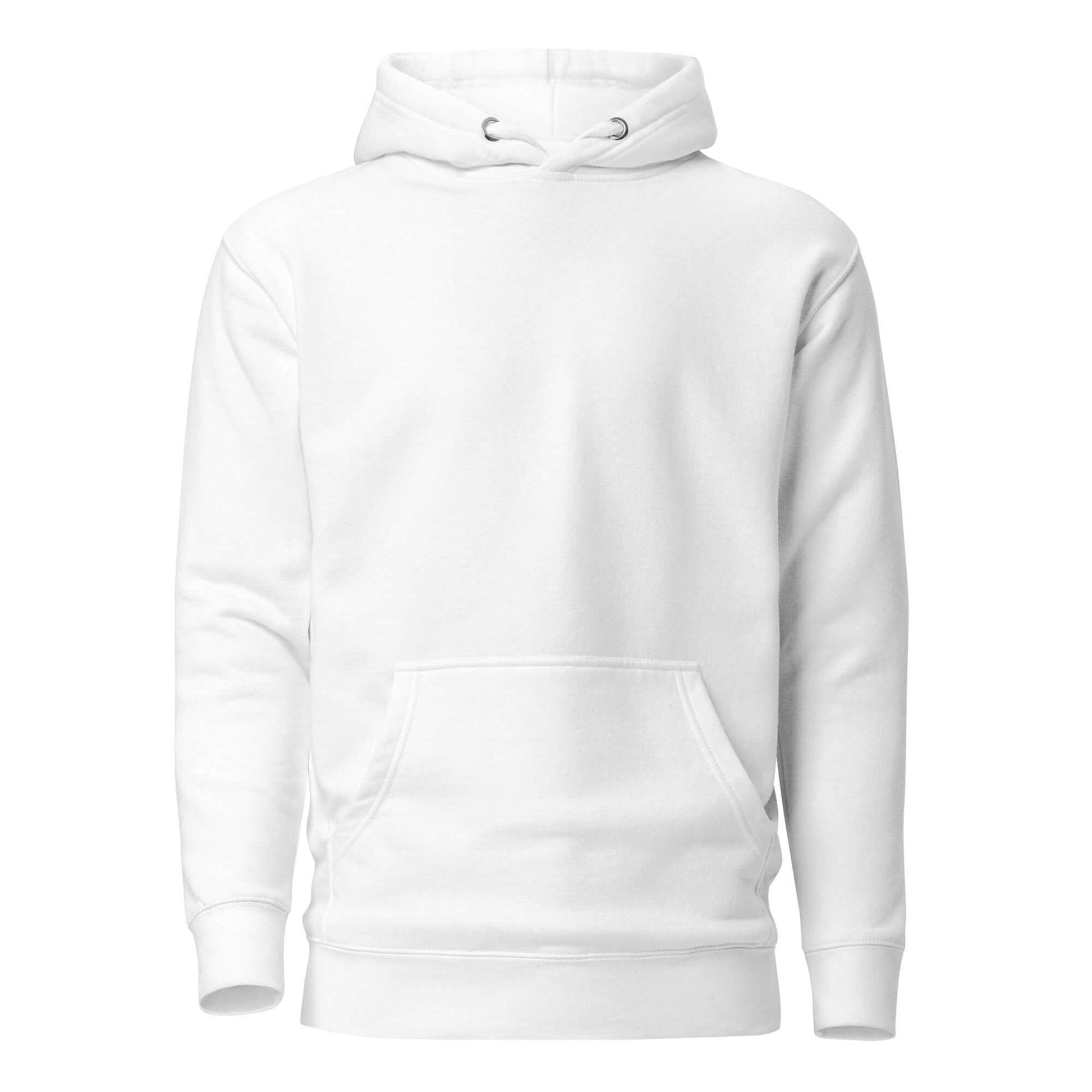 White hoodie featuring Arabic calligraphy design, perfect for showcasing cultural identity and style. #White