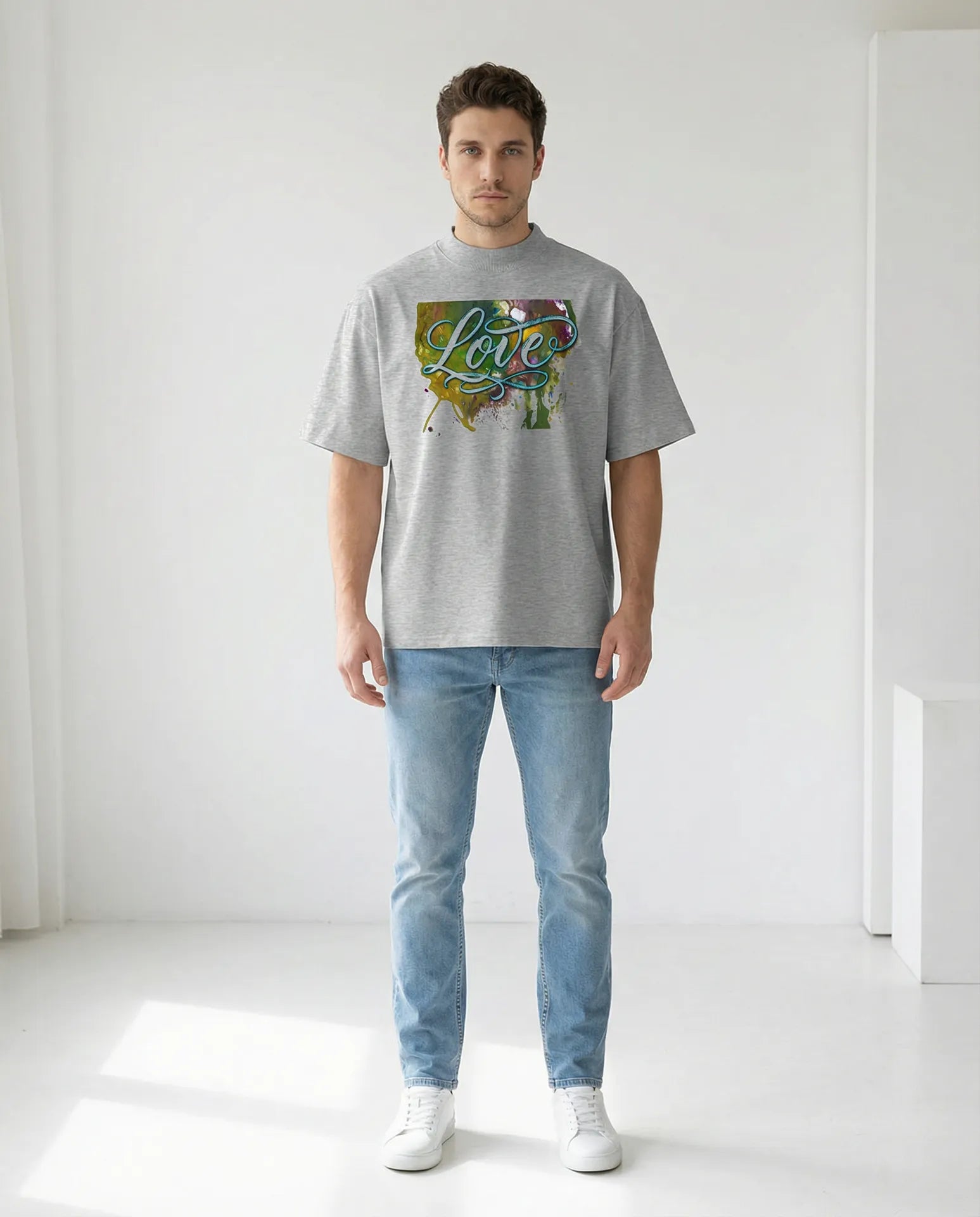 LOVE T-shirt content #Heather Grey