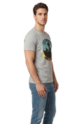 Error 404 workout astronaut tailored fit t-shirt in athletic heather, studio catalog photo, MOEBEER UK #Athletic Heather