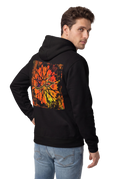 Hub love Arabic calligraphy hoodie in black, studio catalog photo, MOEBEER UK #Black
