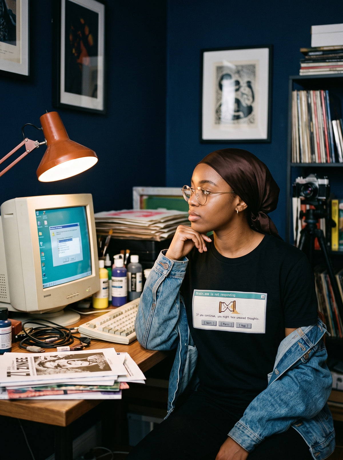Attention Not Responding T-Shirt worn on the body - MOEBEER lookbook 3