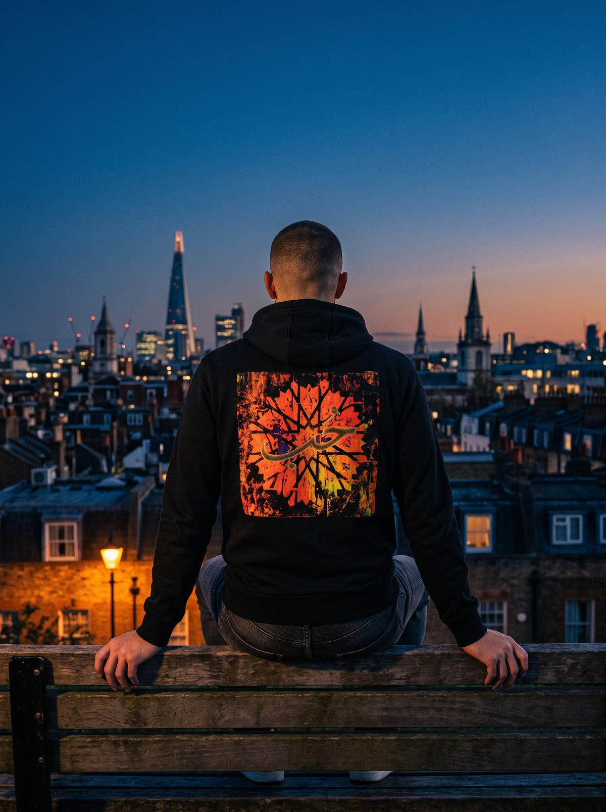 The HUB Hoodie worn on the body - MOEBEER lookbook 3