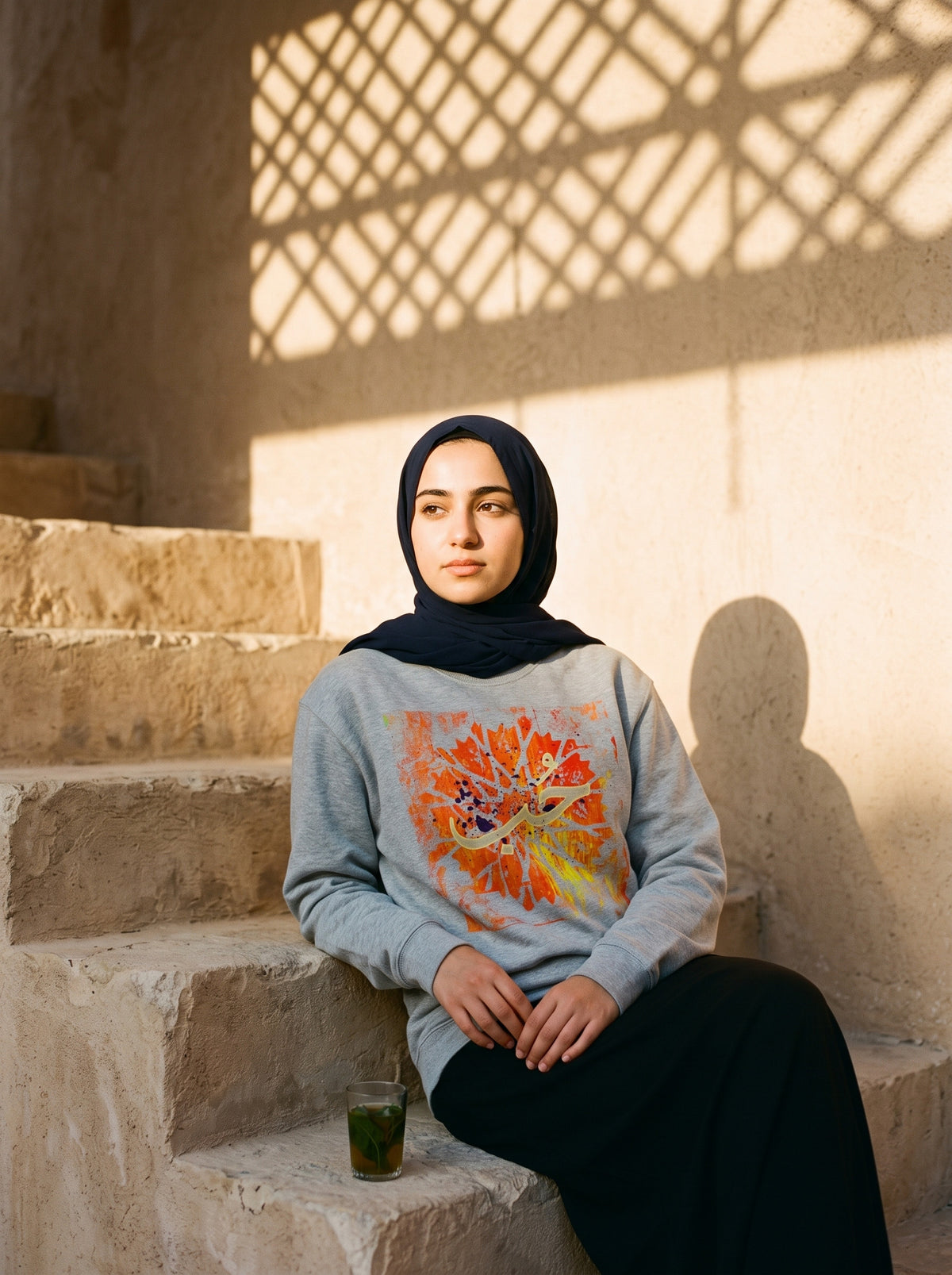 The Hub Sweatshirt worn on the body - MOEBEER lookbook 3