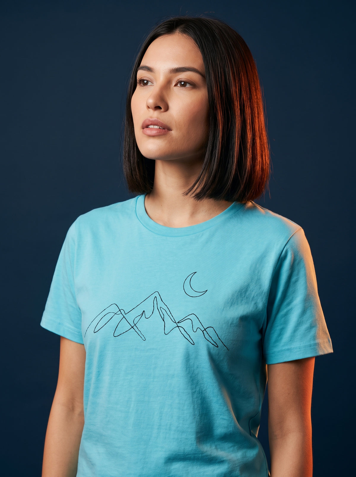 Night Ridge T-Shirt worn on the body - MOEBEER lookbook 1