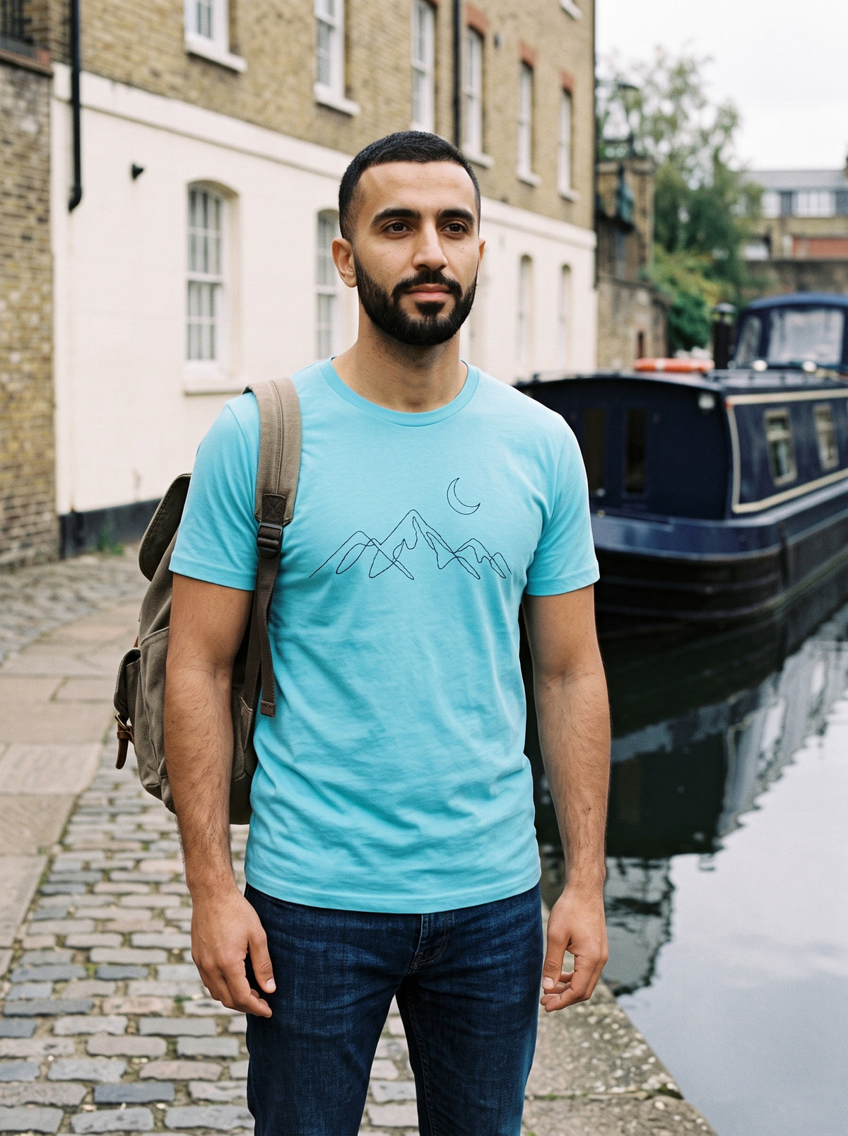 Night Ridge T-Shirt worn on the body - MOEBEER lookbook 2