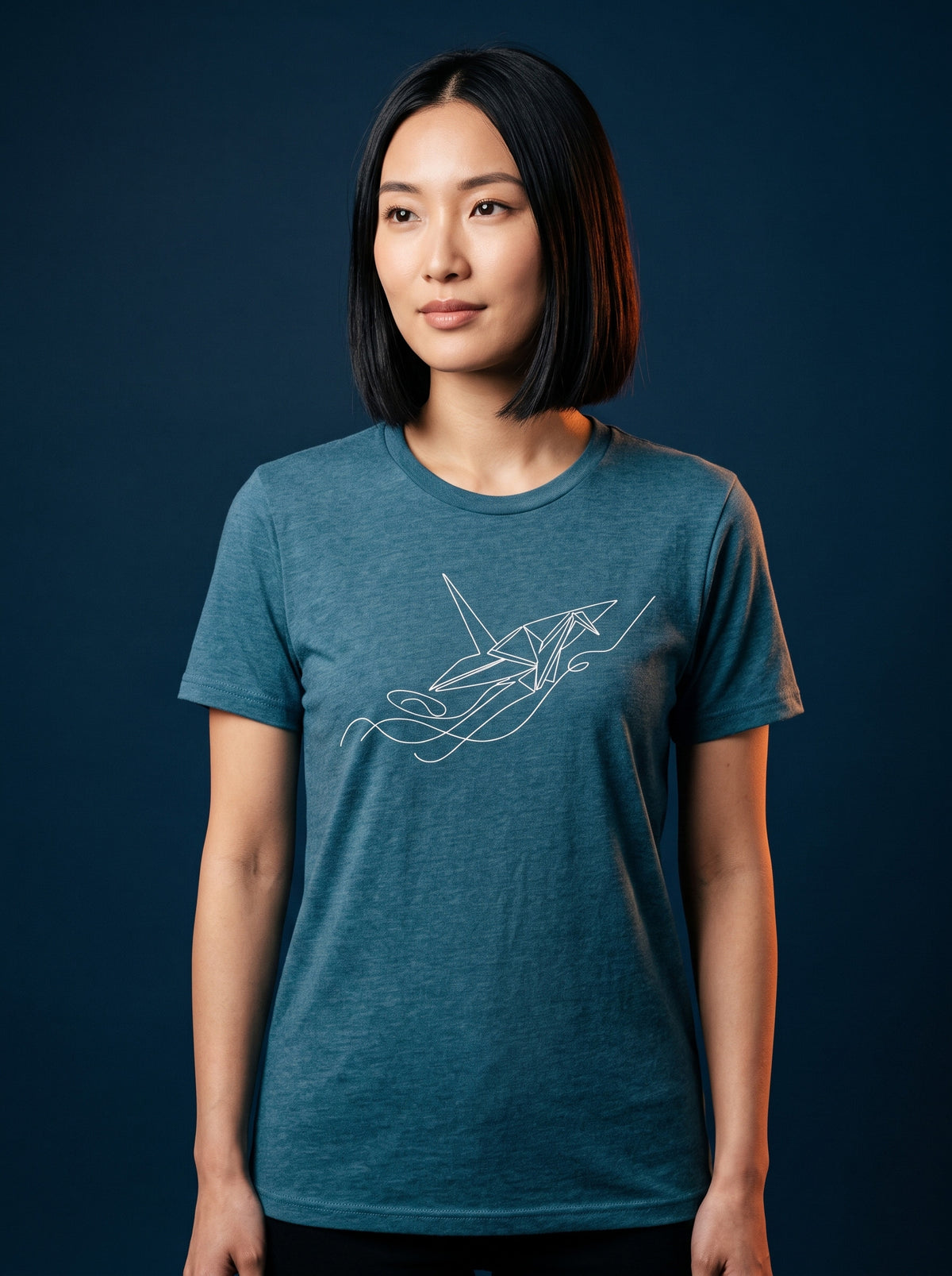 Origami Tsuru T-Shirt worn on the body - MOEBEER lookbook 1
