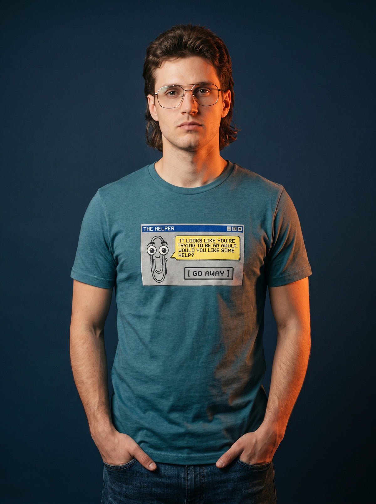 Retro Assistant T-Shirt worn on the body - MOEBEER lookbook 1