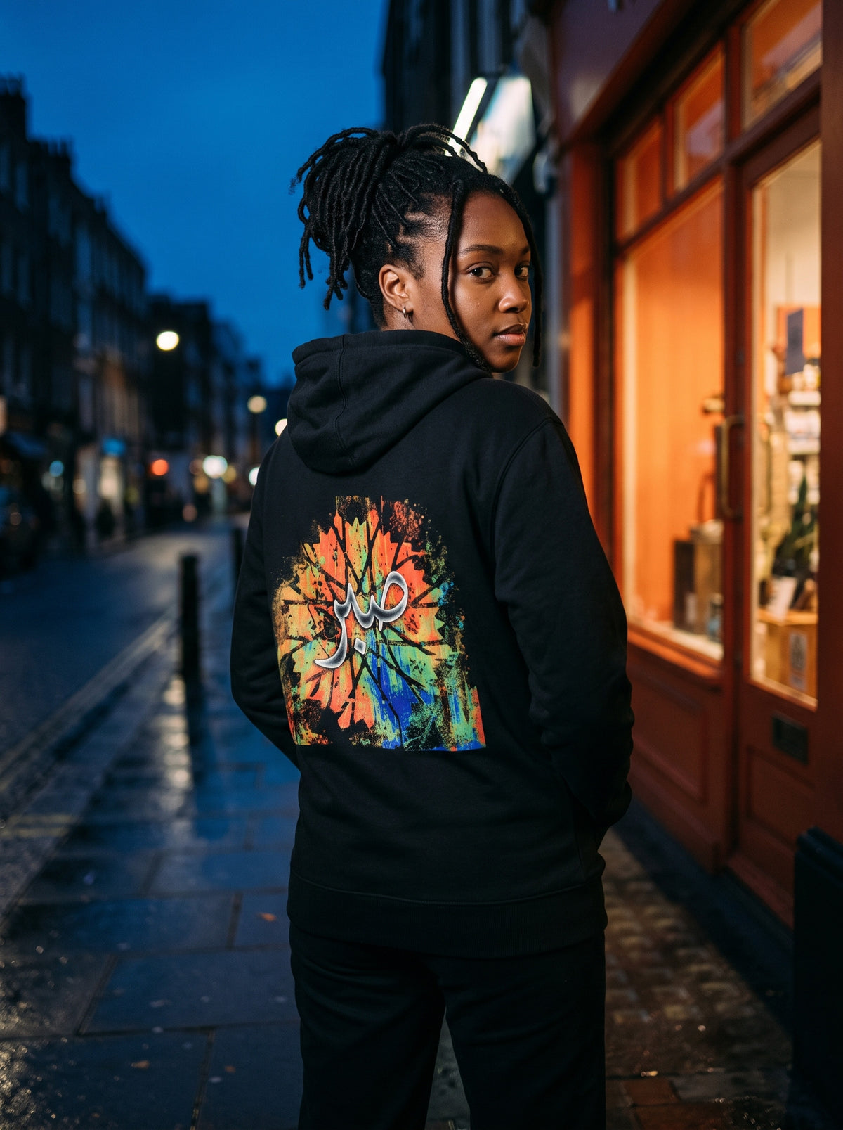 The Sabr Hoodie worn on the body - MOEBEER lookbook 2