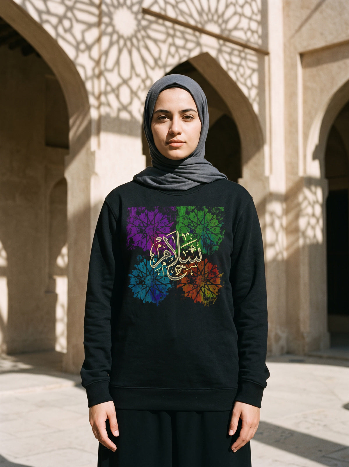 The Salam Sweatshirt worn on the body - MOEBEER lookbook 3
