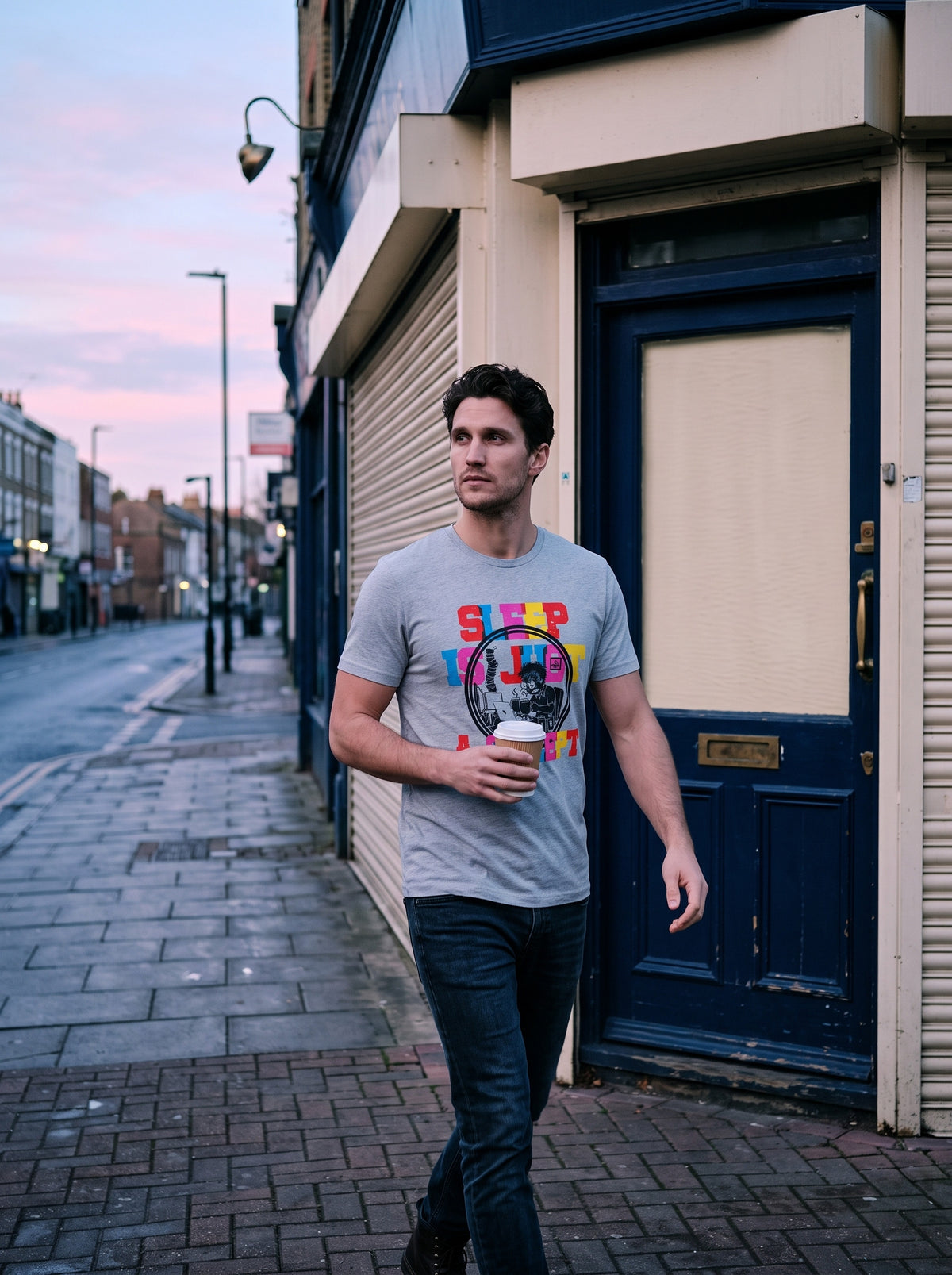 Sleep Is Just A Concept T-Shirt worn on the body - MOEBEER lookbook 2