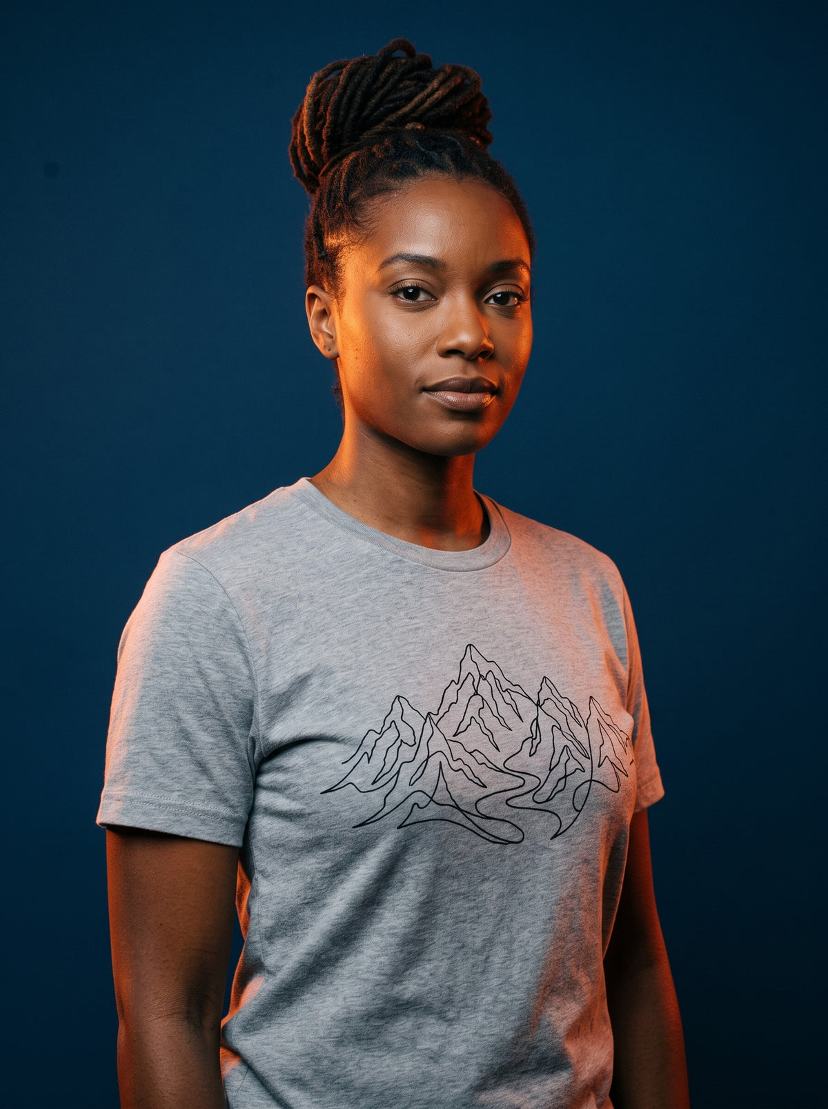 Summit Line T-Shirt worn on the body - MOEBEER lookbook 1