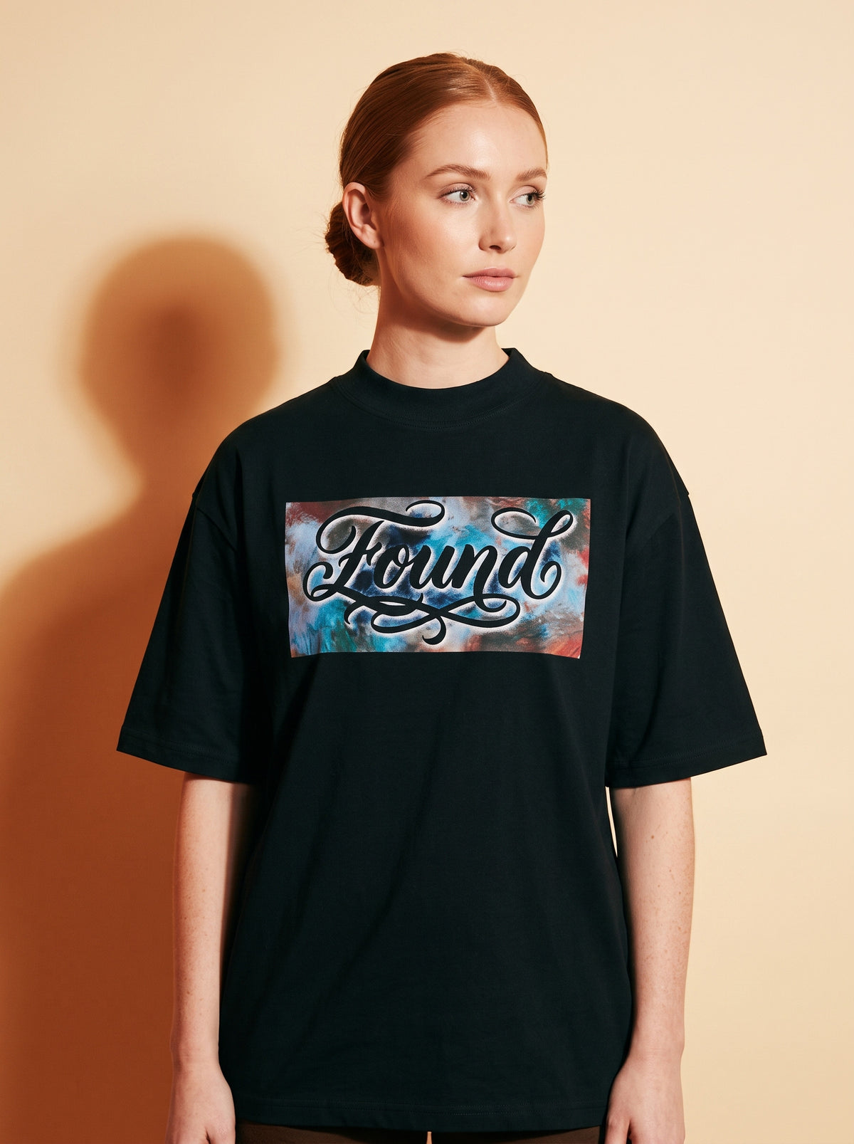 The Found Oversized Tee worn on the body - MOEBEER lookbook 1
