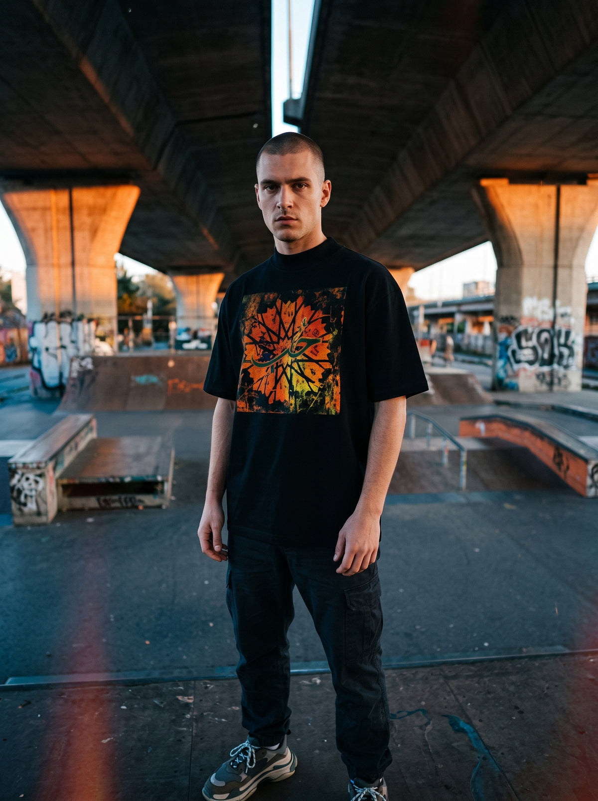 The HUB Oversized T-Shirt worn on the body - MOEBEER lookbook 2
