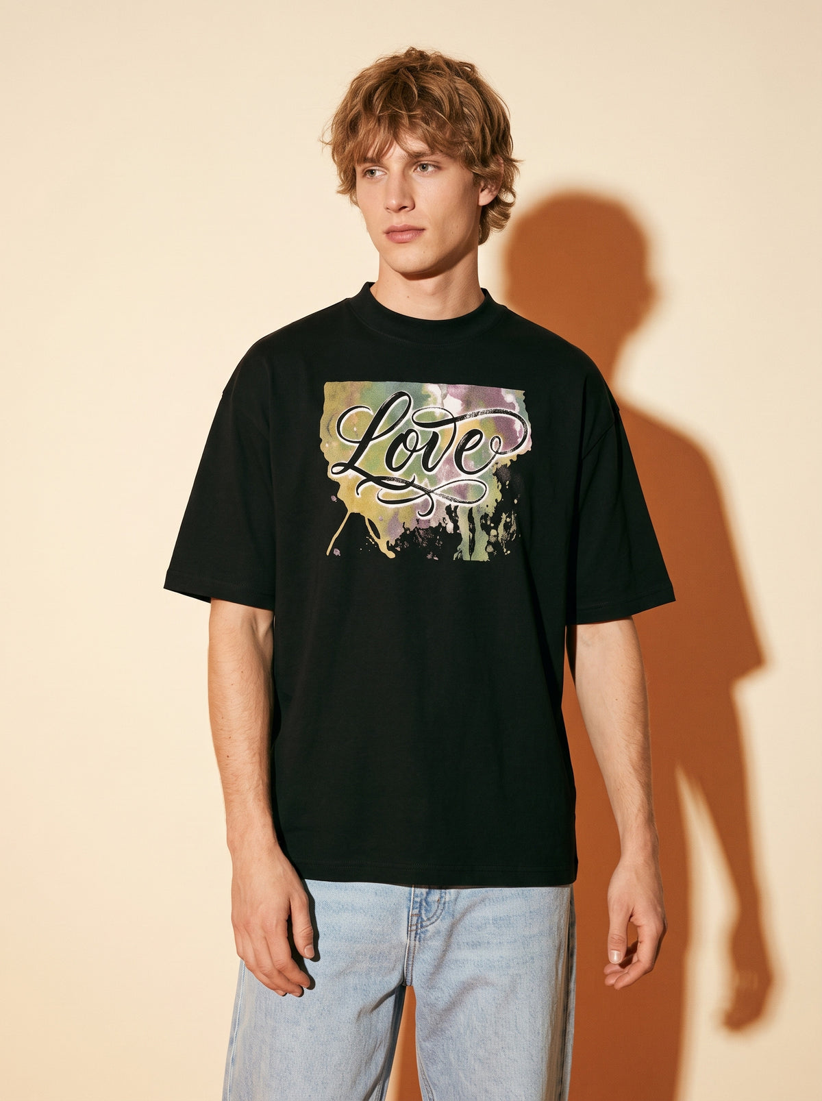 The Love Oversized T-Shirt worn on the body - MOEBEER lookbook 1
