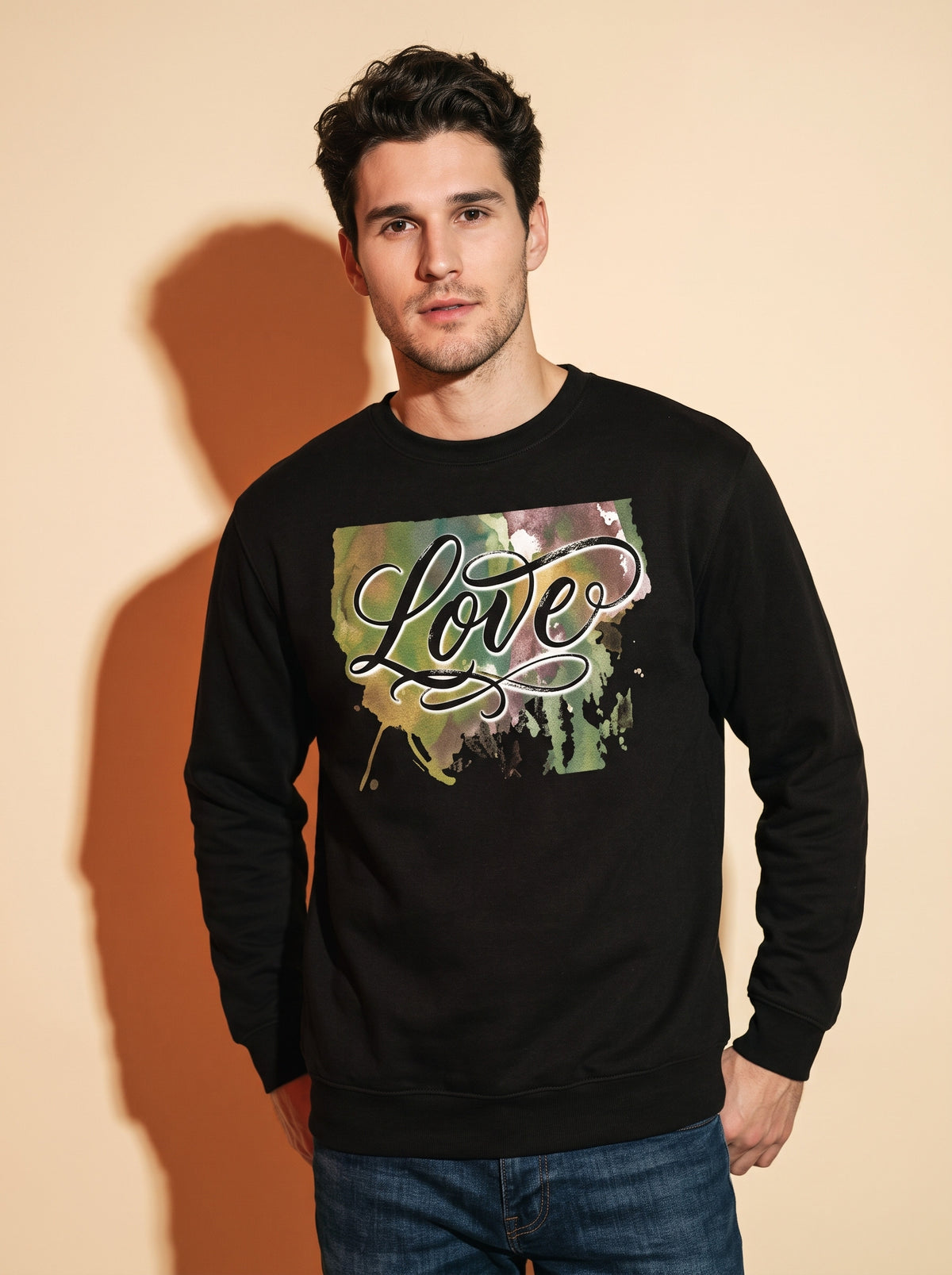 The Love Sweatshirt worn on the body - MOEBEER lookbook 1