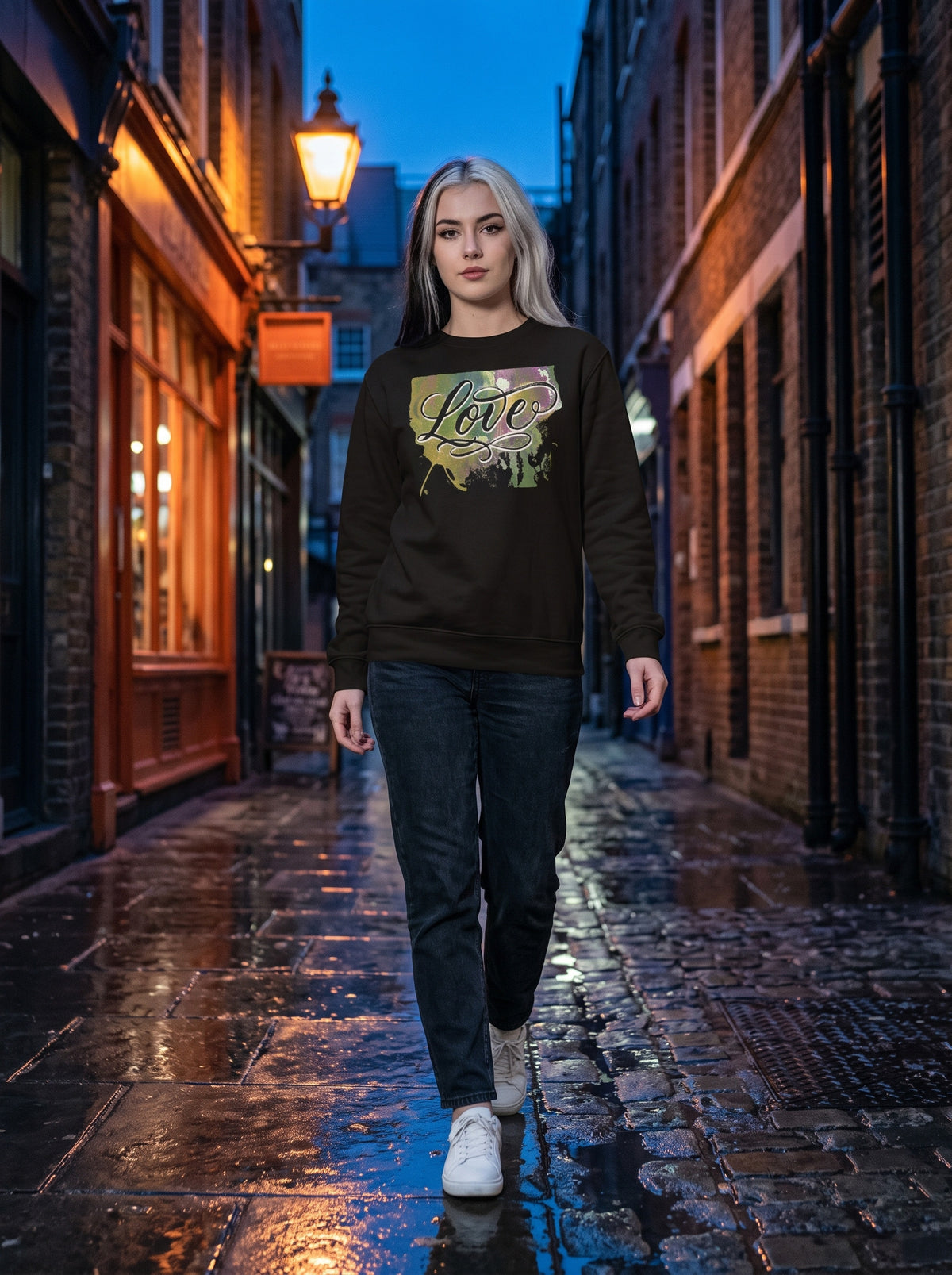 The Love Sweatshirt worn on the body - MOEBEER lookbook 2