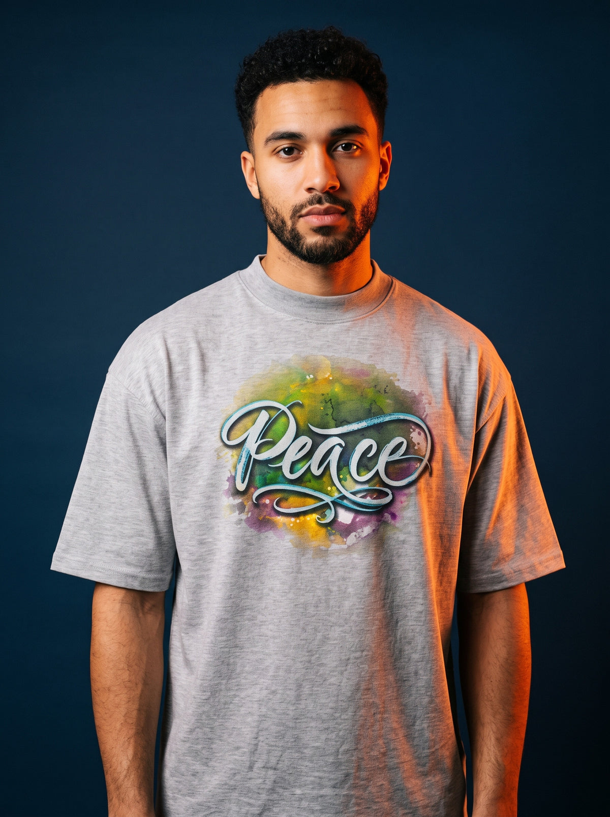 The Peace Oversized T-Shirt worn on the body - MOEBEER lookbook 1
