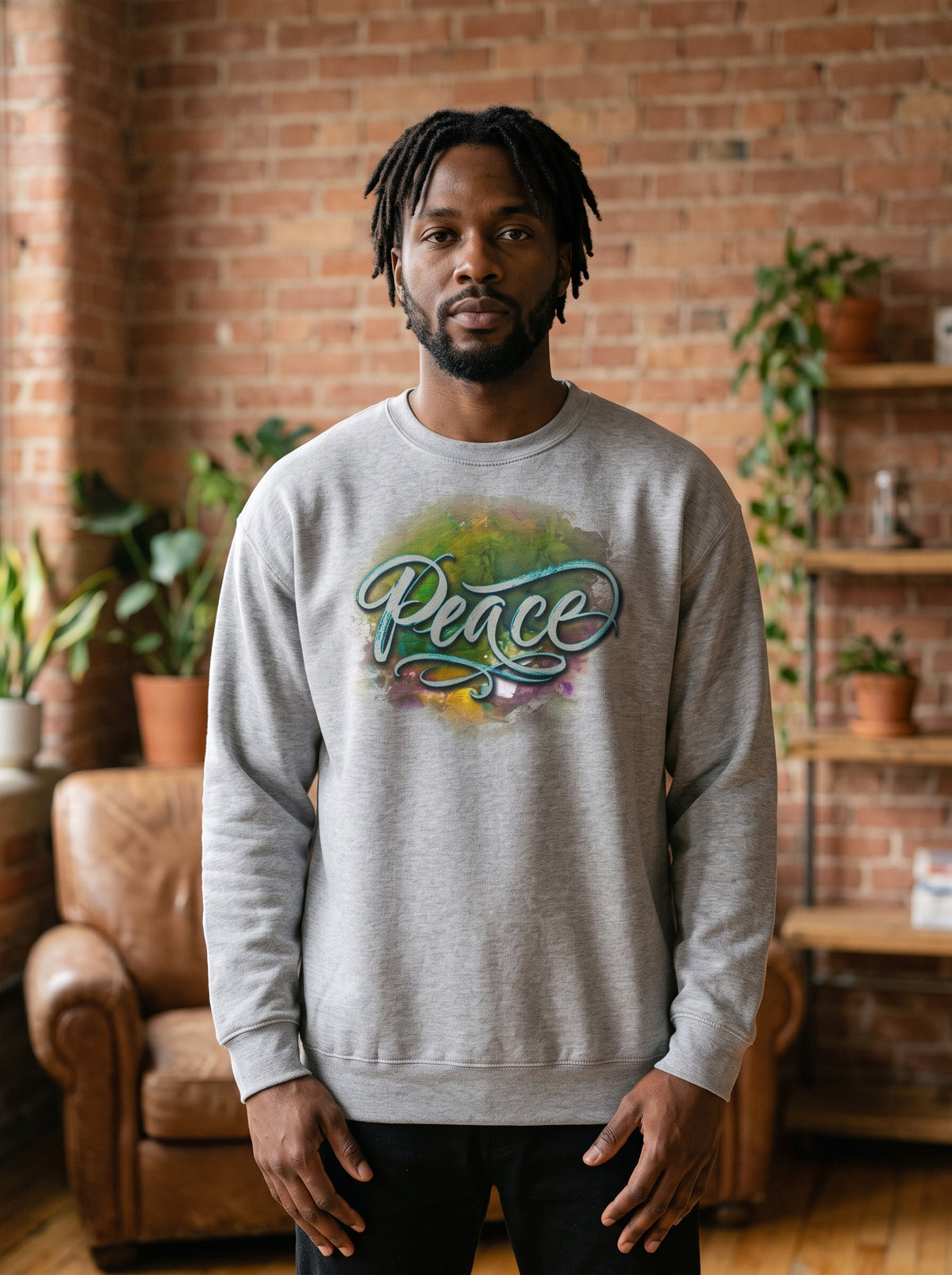 The Peace Sweatshirt worn on the body - MOEBEER lookbook 2