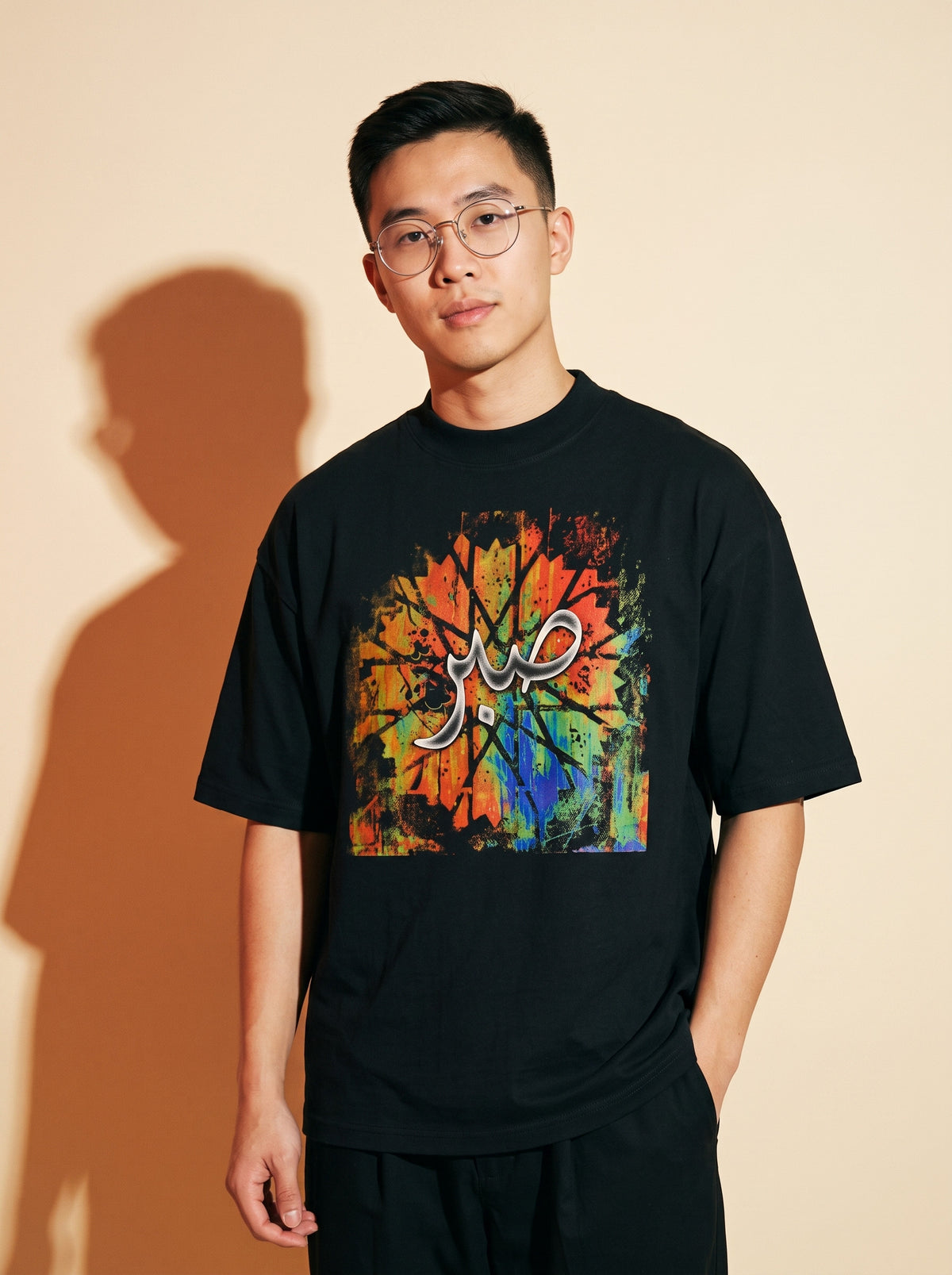 The Sabr Oversized T-Shirt worn on the body - MOEBEER lookbook 1