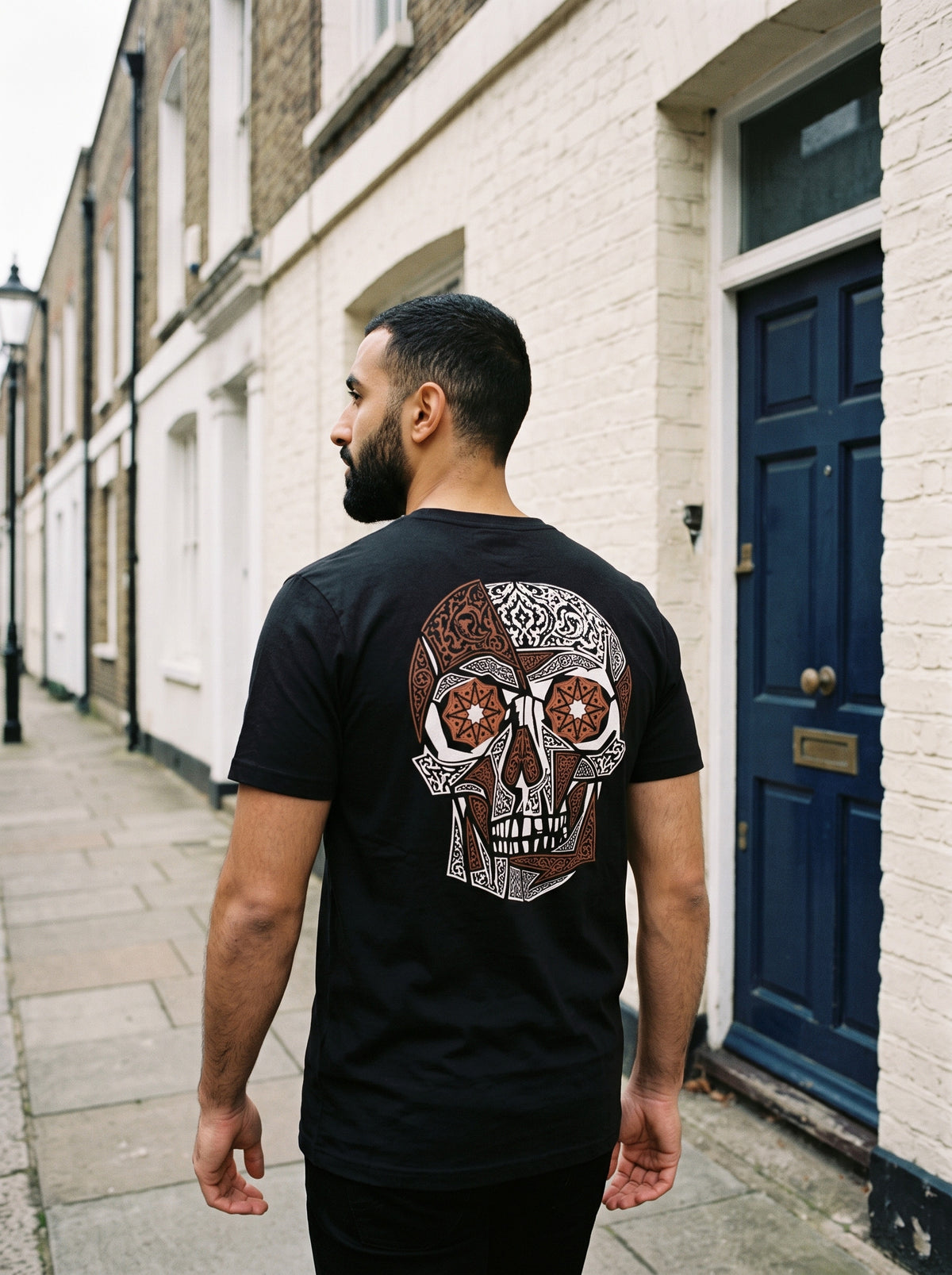Skull Art t-shirt | Tailored Fit worn on the body - MOEBEER lookbook 3