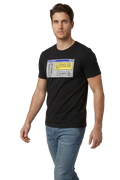 Retro Assistant paperclip dialog tailored fit t-shirt in black, studio catalog photo, MOEBEER UK #Black