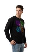 Salam peace Arabic calligraphy sweatshirt in black, studio catalog photo, MOEBEER UK #Black