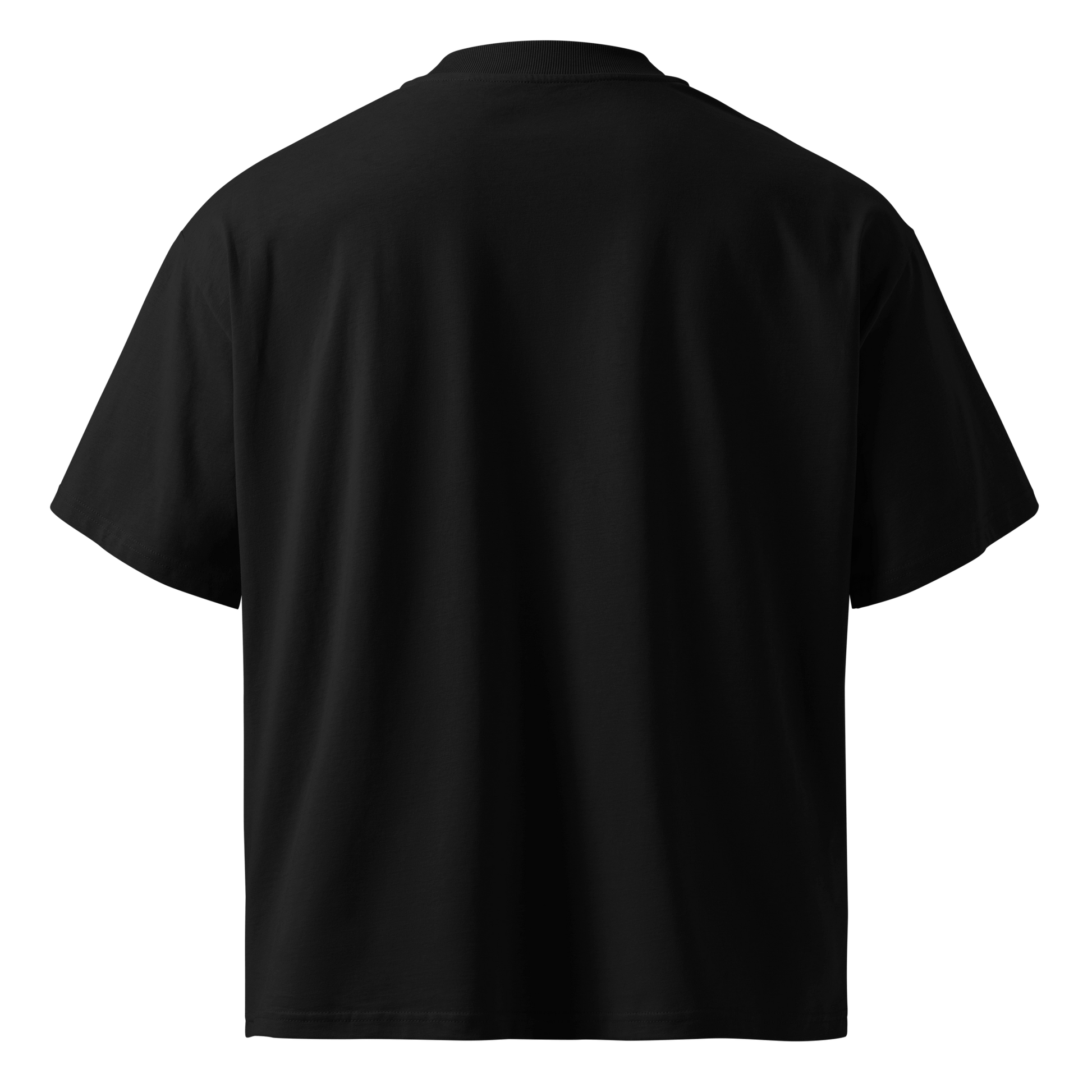  Black oversized MOEBEER t-shirt featuring "Found" script over a colorful abstract paint design #Black