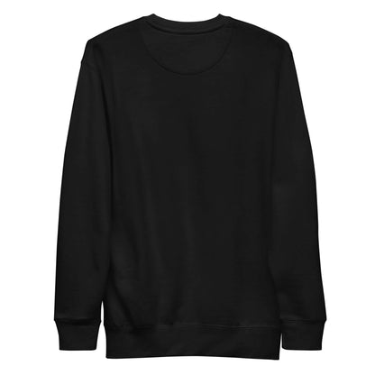 Black MOEBEER sweatshirt featuring colorful abstract art and Sabr Arabic calligraphy. #Black