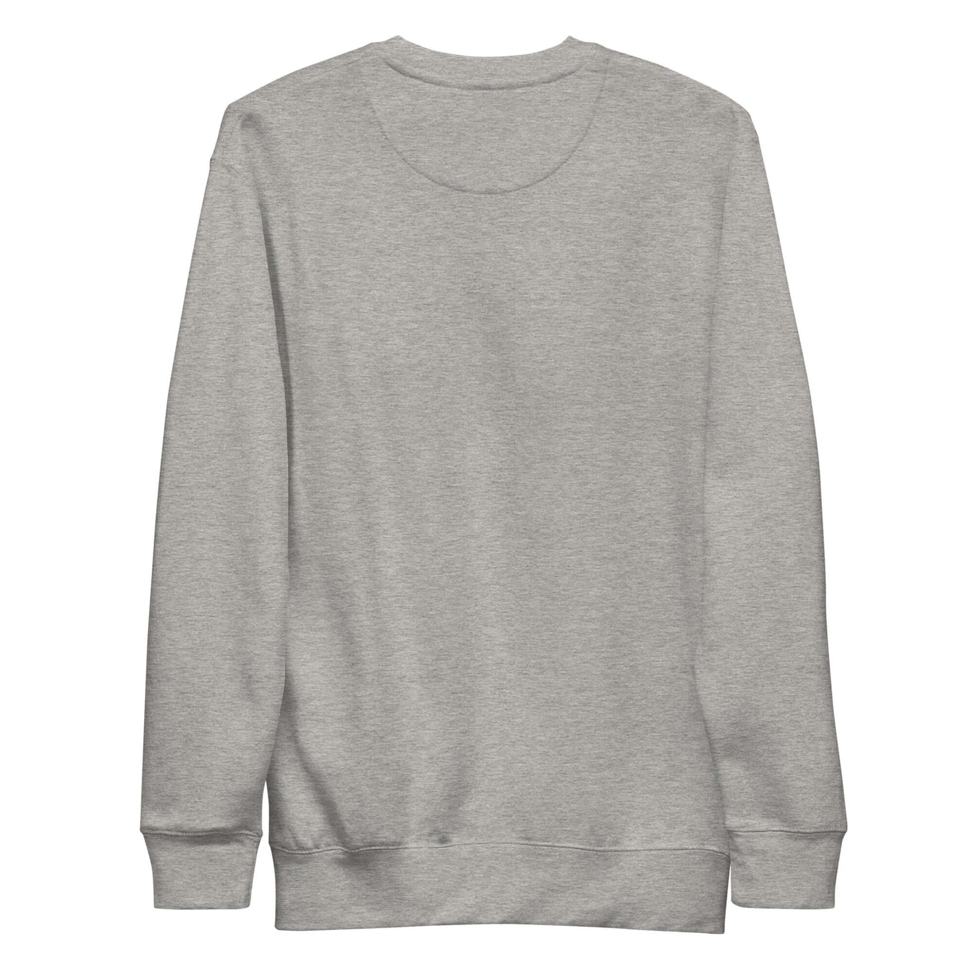 Carbon Grey MOEBEER sweatshirt featuring colorful abstract art and Sabr Arabic calligraphy. #Carbon Grey