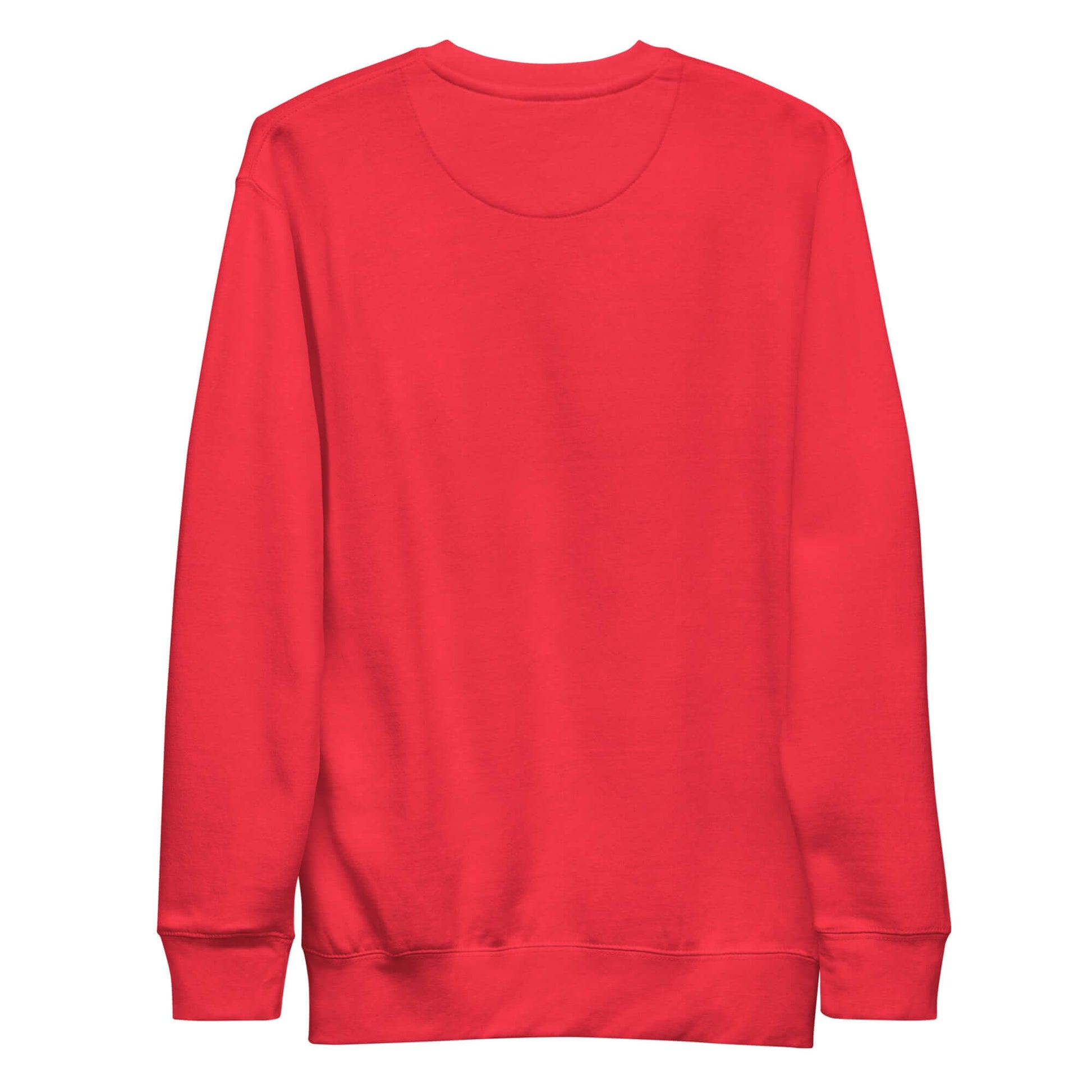 Team Red MOEBEER sweatshirt featuring colorful abstract art and Sabr Arabic calligraphy. #Team Red