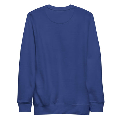 Team Royal MOEBEER sweatshirt featuring colorful abstract art and Sabr Arabic calligraphy. #Team Royal