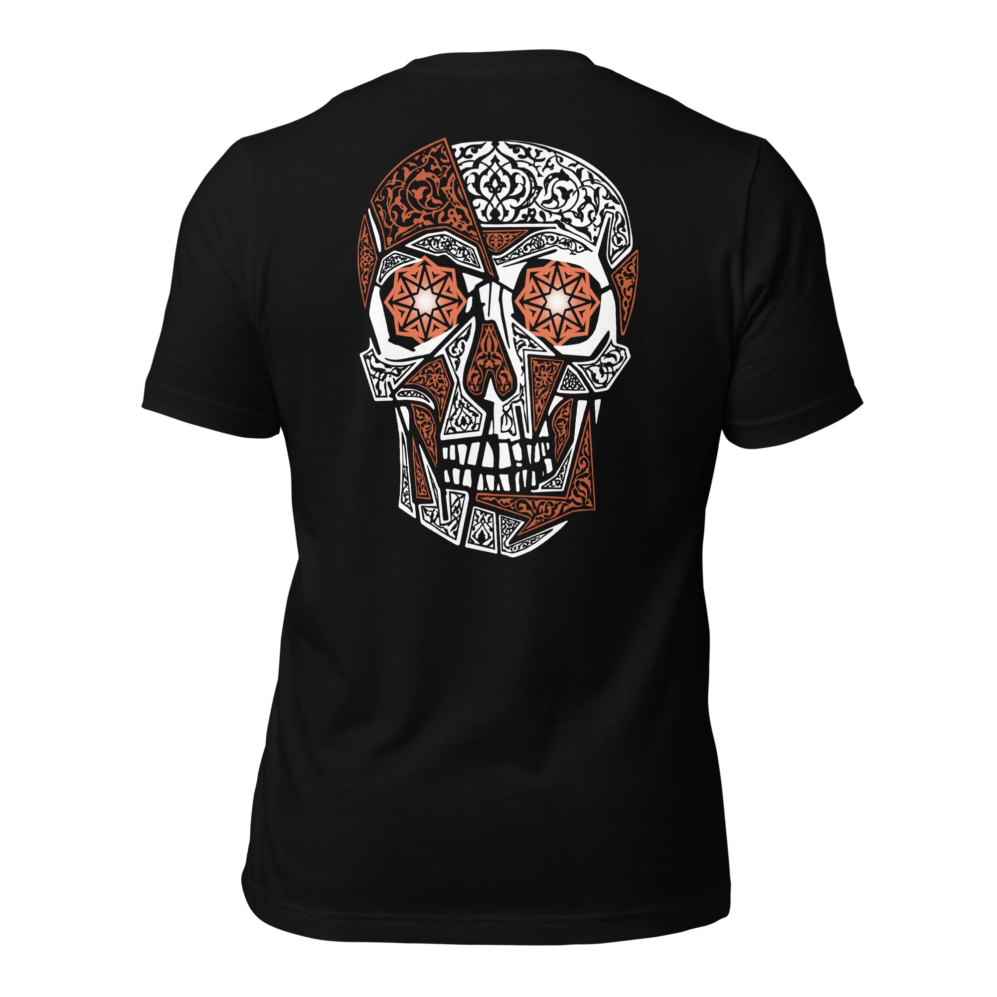 Unisex tailored fit skull back print t-shirt in Black — MOEBEER